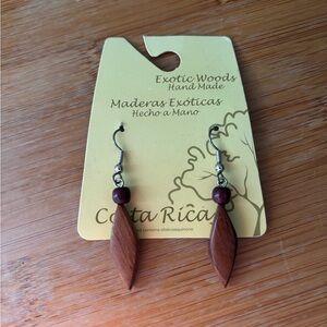 Hand Made Brown Dangling Earrings